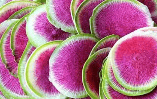 Kale, Watermelon Radish, Blueberry Salad