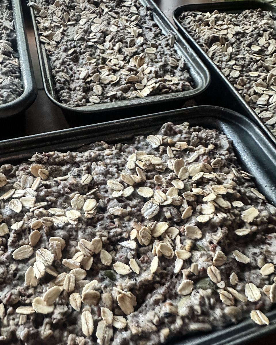 loafs of German bread before baking