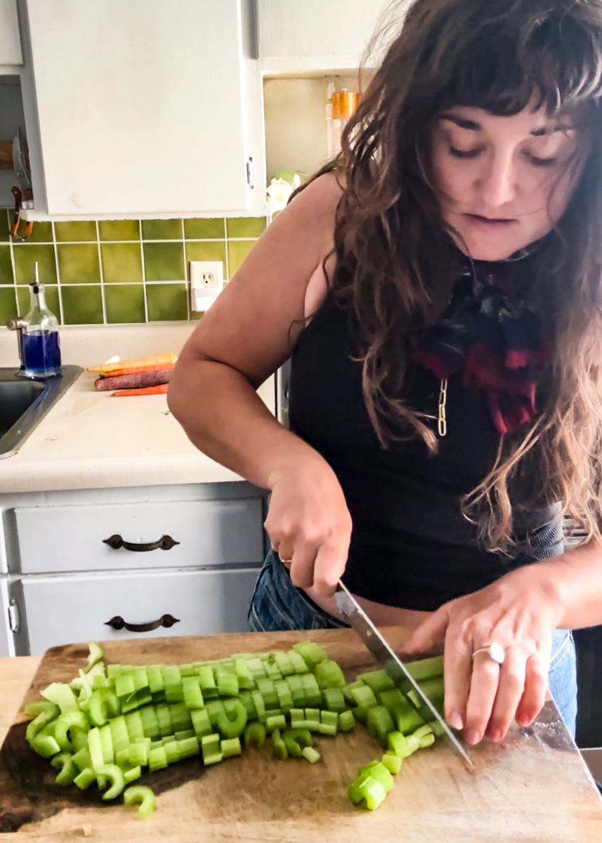 Sam Chopping celery