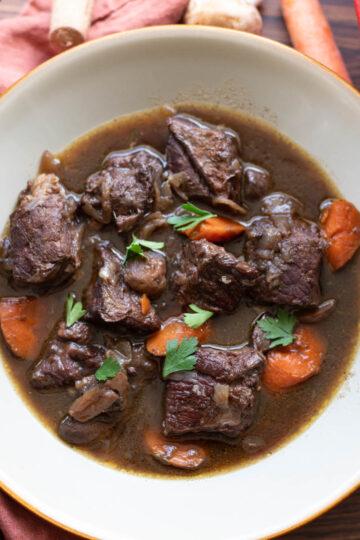 Beef Bourguignon finished.