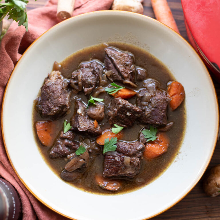 Beef Bourguignon finished.