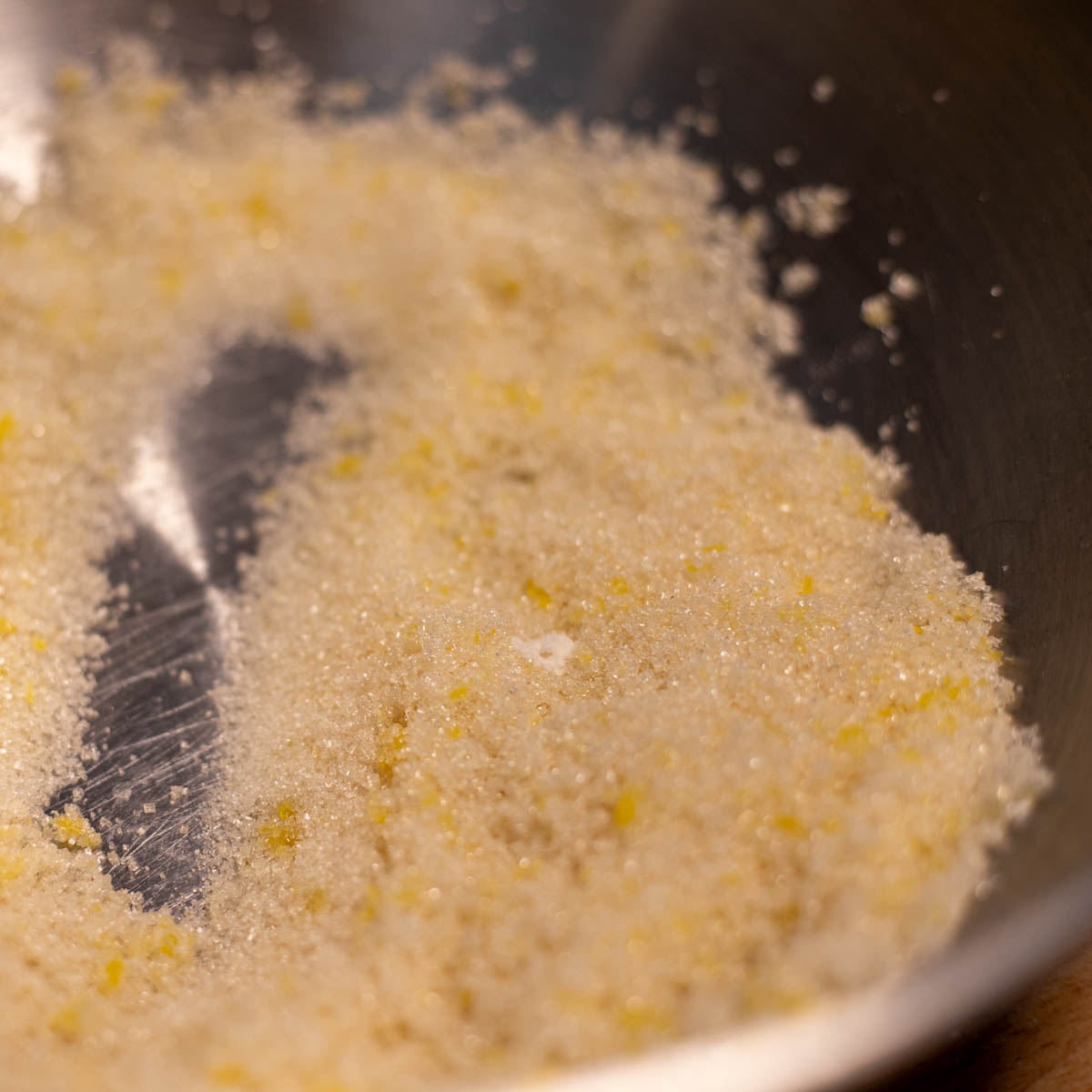 mixed sugar and lemon zest
